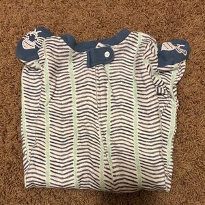 Striped Blue and White Kids Pajama Set